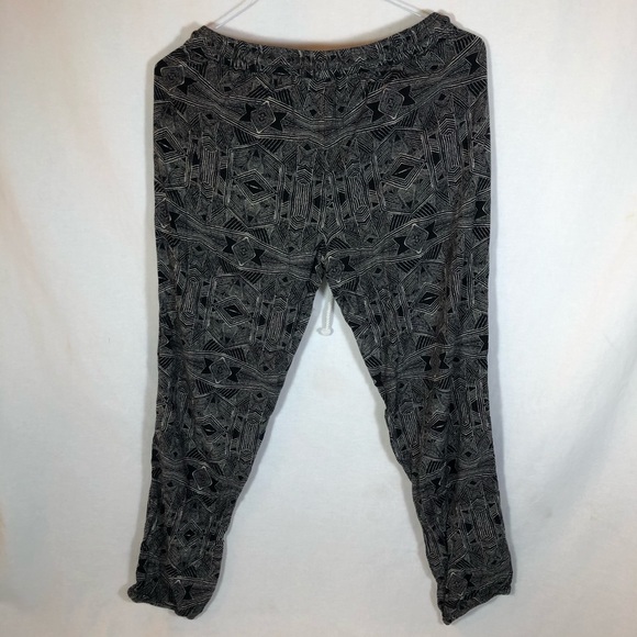ROXY JOGGERS w/ pocket & rope Black/ White size S - Picture 2 of 6